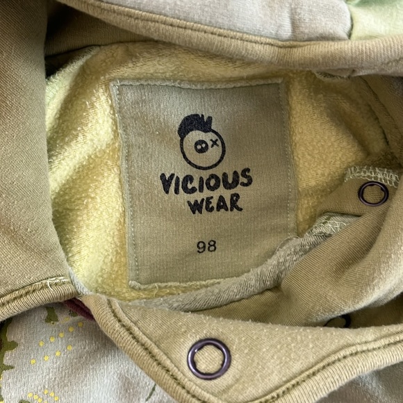 Vicious Wear Toddler Sweatshirt Green Dragon Pockets - Picture 8 of 11